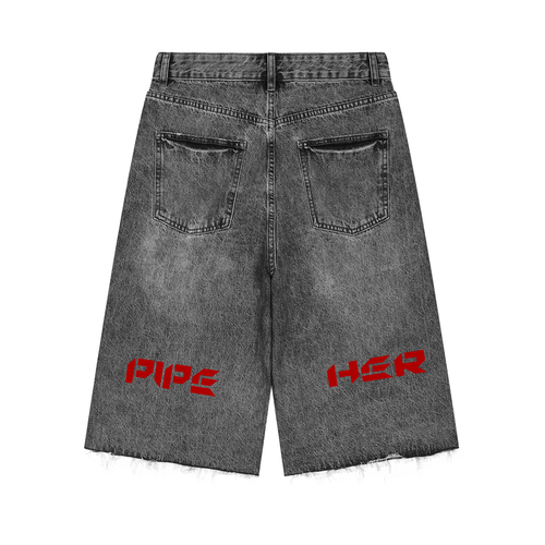 Men’s Vintage Wide Leg Denim Shorts
