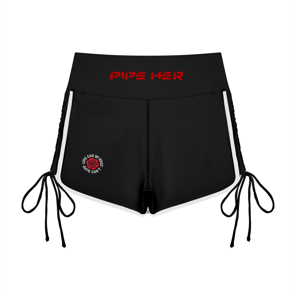Women’s Color Block High Waisted Yoga Shorts